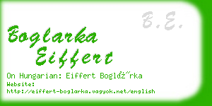 boglarka eiffert business card